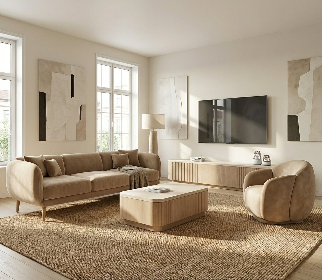 Sofa, Armchair, TV Unit and Coffee Table - MUSE